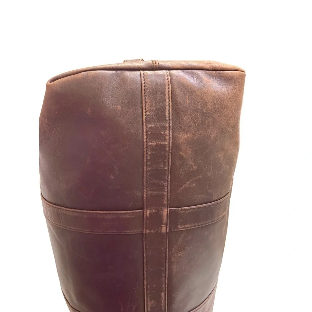 Coach 0502 vintage brown leather duffle bag made in Mexico RARE
